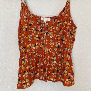 Becaal Orange Floral Tank